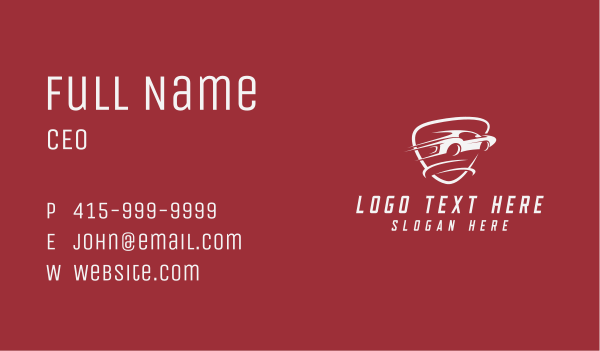 Super Car Racing Shield Business Card Design Image Preview