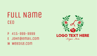 Simple Rose Wreath  Business Card Image Preview