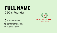 Simple Rose Wreath  Business Card Design