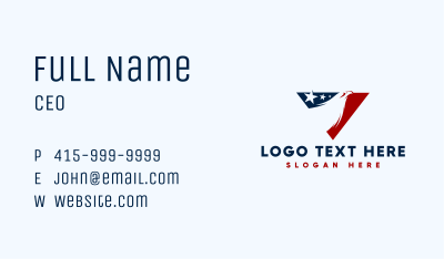 Patriotic American Eagle Business Card Image Preview