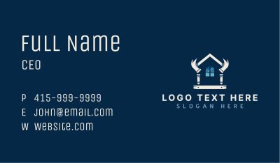 Hammer Construction House Business Card Image Preview