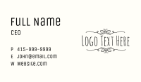 Sketchy Feminine Doodle Woordmark Business Card Image Preview