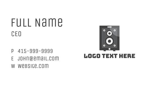 Audio Speaker Business Card Design Image Preview