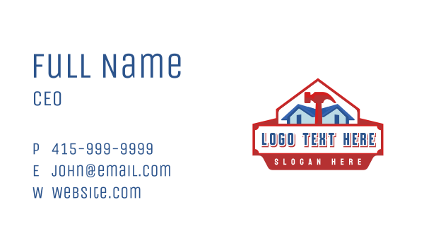 Home Construction Hammer Business Card Design Image Preview