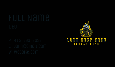 Female Sniper Gamer Business Card Image Preview