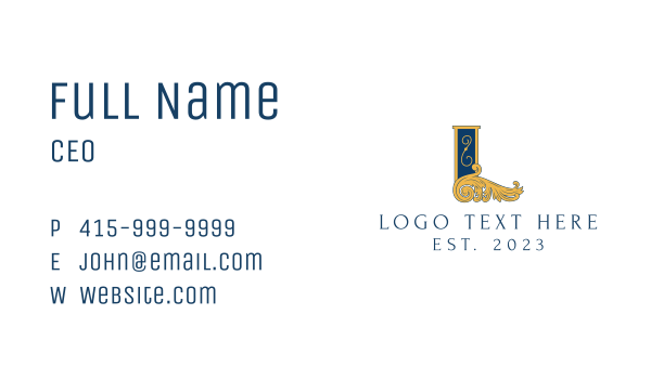 Supreme Letter L Business Card Design Image Preview