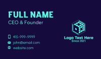 Cyber Digital Cube Business Card Image Preview