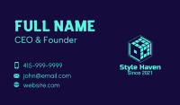 Cyber Digital Cube Business Card Image Preview