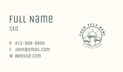 Whimsical Mushroom Garden Business Card Image Preview