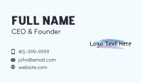 Finger Painting Wordmark Business Card Image Preview