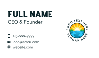 Tropical Beach Island Business Card Design