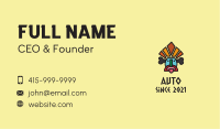 Multicolor Tribal Mask  Business Card Image Preview
