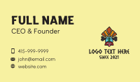 Multicolor Tribal Mask  Business Card Preview