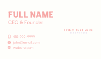 Cute Handwritten Wordmark Business Card Design