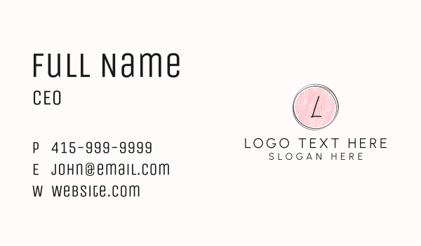 Beauty Fashion Letter Business Card Design Image Preview