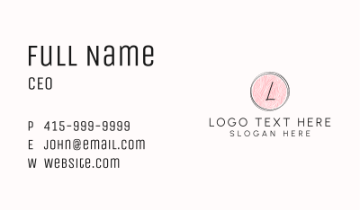 Beauty Fashion Letter Business Card Image Preview