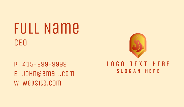 Gem Fire Heating Business Card Design Image Preview