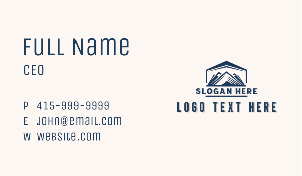 Alpine Valley Hiking Business Card Design Image Preview