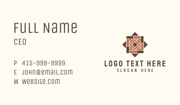 Wooden Tile Design Business Card Design Image Preview