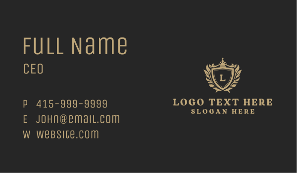Royal Shield Academy Business Card Design Image Preview