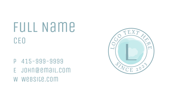 Classic Stylish Round Lettermark Business Card Design Image Preview