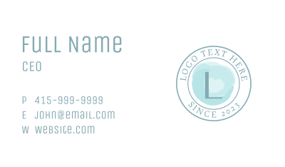 Classic Stylish Round Lettermark Business Card Image Preview