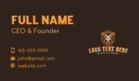 Wild Lion Shield  Business Card Design