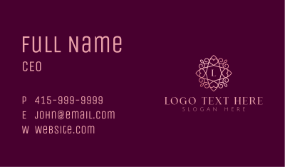 Ornamental Heart Lettermark Business Card Image Preview