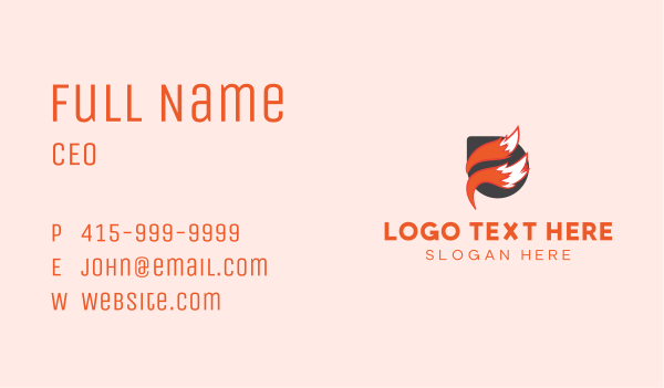 Fox Tail Letter F Business Card Design Image Preview