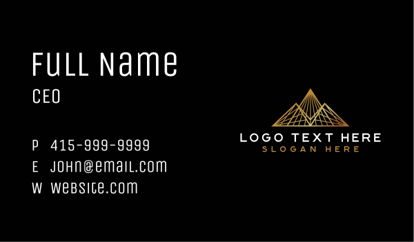 Pyramid Premium Triangle Business Card Design Image Preview