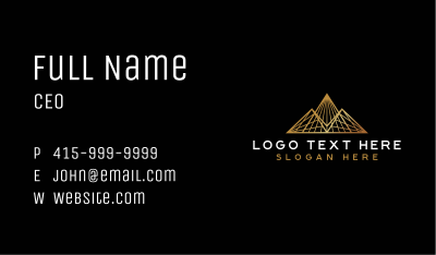 Pyramid Premium Triangle Business Card Image Preview