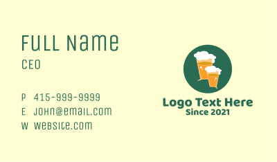 Beer Pub Chat App  Business Card Image Preview