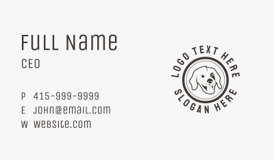 Happy Dog Face Business Card Image Preview