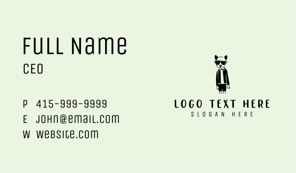 Dog Fashion Apparel Business Card Design Image Preview