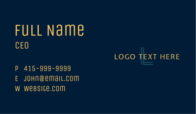 Business Generic Firm Letter Business Card Image Preview