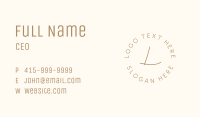 Elegant Round Business Letter Business Card Image Preview