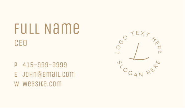Elegant Round Business Letter Business Card Design Image Preview