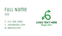 Green Leaf Number 6 Business Card Image Preview