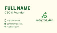 Green Leaf Number 6 Business Card Preview