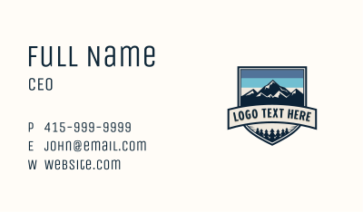 Alpine Mountain Trekking Business Card Image Preview