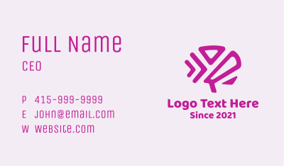 Arrow Brain Shapes Business Card Image Preview