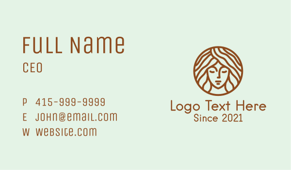Minimalist Beautiful Woman Business Card Design Image Preview