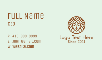 Minimalist Beautiful Woman Business Card Image Preview