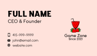 Strawberry Daiquiri Juice Drink  Business Card Image Preview