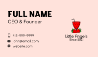 Strawberry Daiquiri Juice Drink  Business Card Image Preview