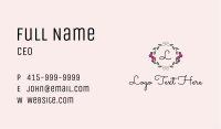 Decorative Dainty Floral Lettermark Business Card Image Preview