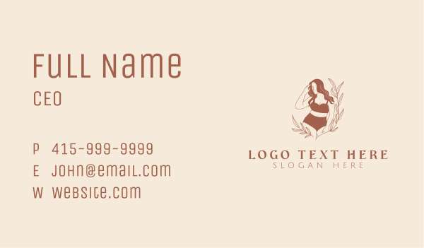 Swimsuit Woman Model Business Card Design Image Preview