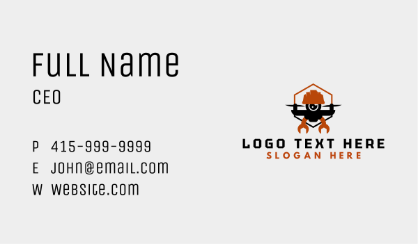Drone Engineer Mechanical Business Card Design Image Preview