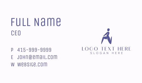 Human Yoga Fitness Business Card Design Image Preview