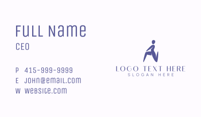 Human Yoga Fitness Business Card Image Preview